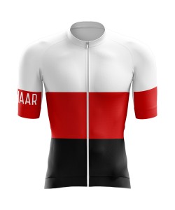 Winaar BWR Wielershirt korte mouw - Heren - Zwart-Rood-Wit