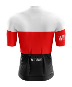 Winaar BWR Wielershirt korte mouw - Heren - Zwart-Rood-Wit