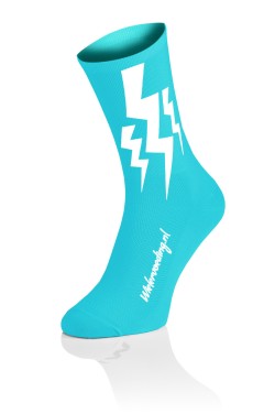 Lightning Socks - Cyaan