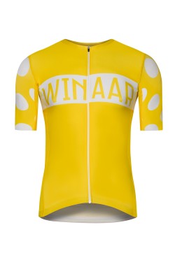 Winaar Superdot Wielershirt korte mouw - Heren - Geel