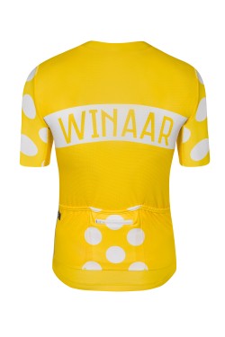 Winaar Superdot Wielershirt korte mouw - Heren - Geel